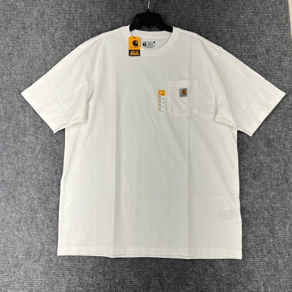 Carhartt Loose Fit Pocket Tee Mens XLT Heavyweight Workwear Durable Cotton White